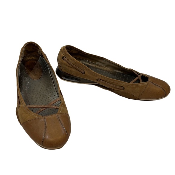 Cole Haan Nike Air Cognac Leather and suede Flats Size 9AA, fits an 8.5 M - Picture 4 of 9